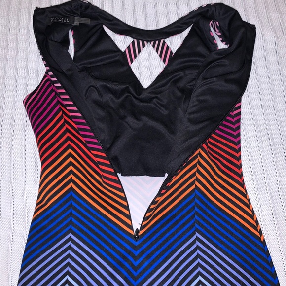 GUESS Rainbow Stripe Midi Dress size 8 - Picture 4 of 9